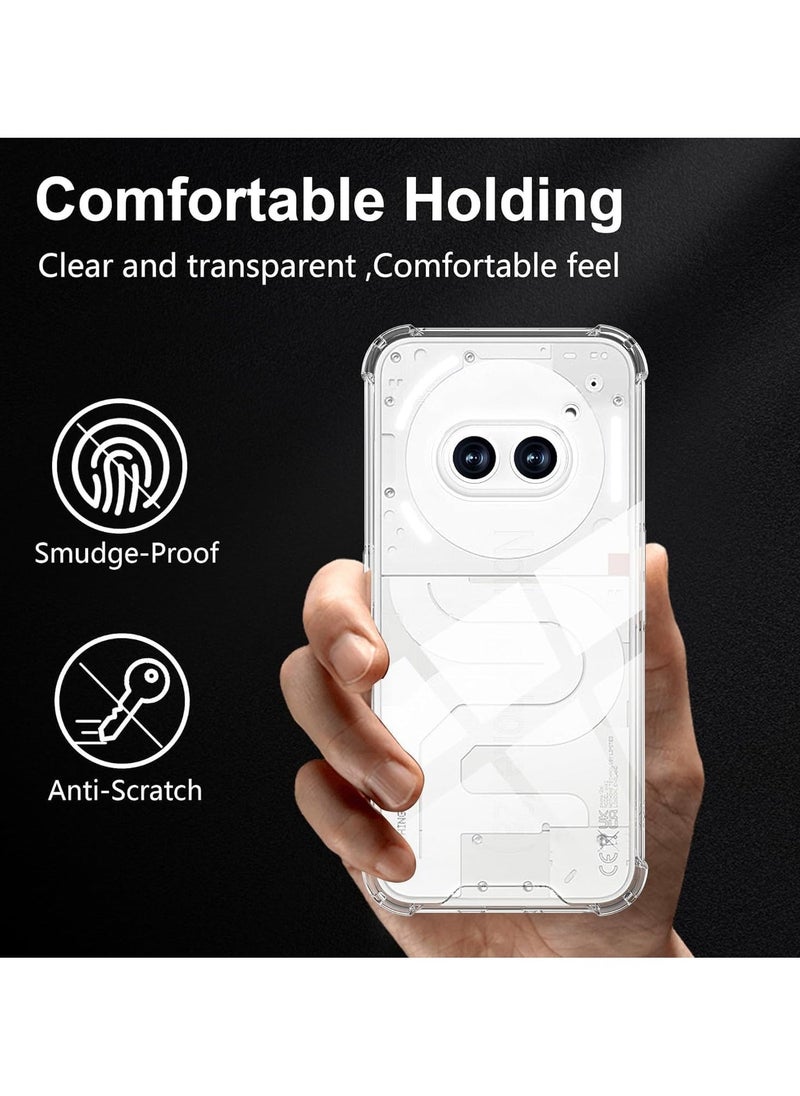 JAJEEK Nothing Phone 2A 5G Case and Tempered Glass Screen Protector [2 Pack] – Soft TPU Silicone Shockproof Transparent Phone Case, Crystal Clear Protection, Ultimate Safety for Your Device - Image 4