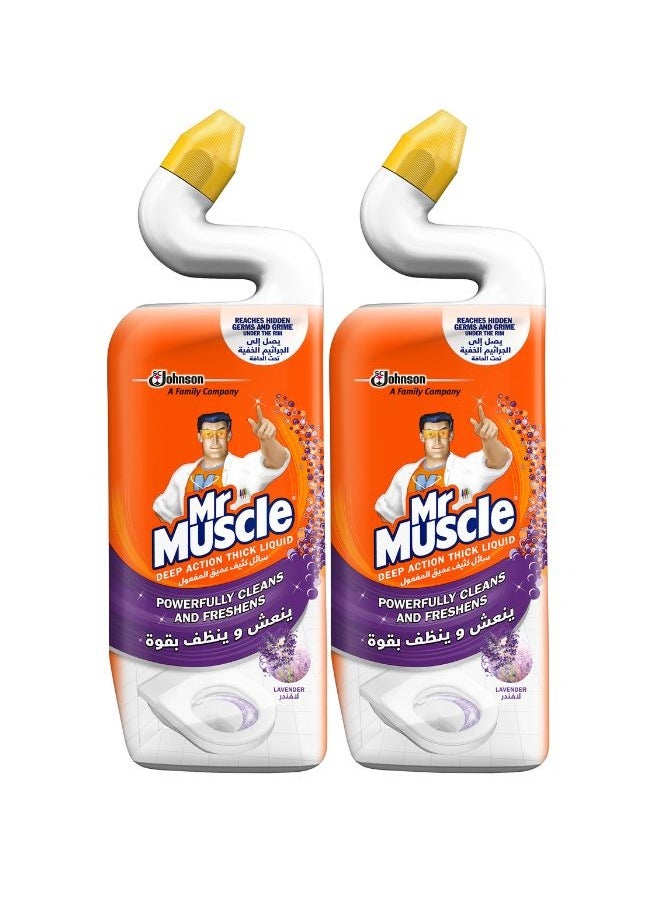 Mr Muscle Toilet Cleaner Liquid Citrus Pack of 2 Yellow  - Image 1
