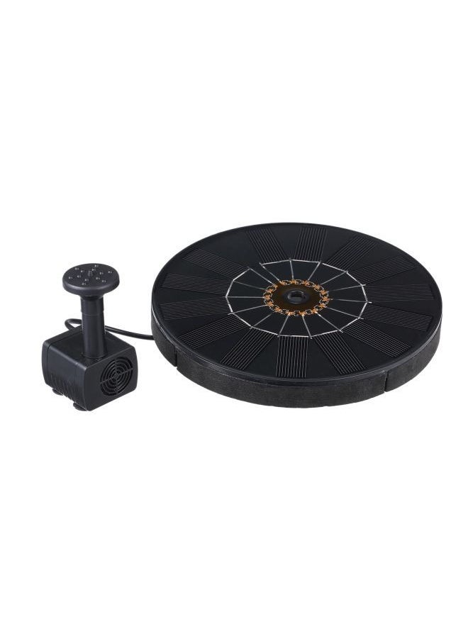NIBEMINENT 2-Piece Solar Powered Garden Fountain Pump Kit Black/Gold/Silver 17.5x4x17centimeter  - Image 1