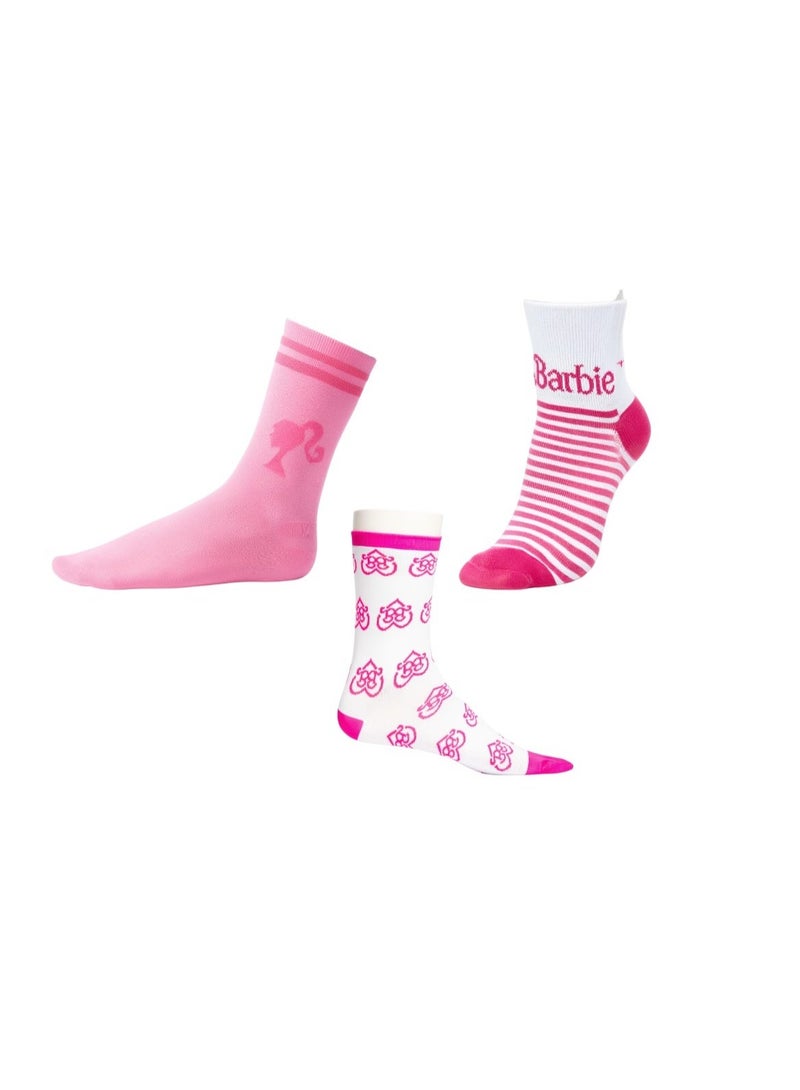 Barbie 3 PAIRS | BARBIE ANKLET SOCKS 78% COTTON| 18% POLYESTER | 4% ELASTANE - Image 2