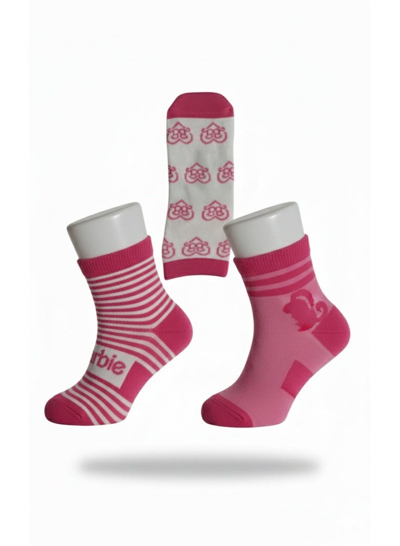 Barbie 3 PAIRS | BARBIE ANKLET SOCKS 78% COTTON| 18% POLYESTER | 4% ELASTANE - Image 1