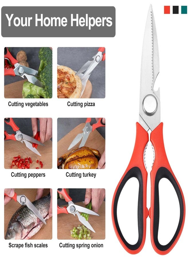 KITNATS 3-Pack Kitchen Scissor All Purpose Kitchen Shears Heavy Duty Scissors Stainless Steel Dishwasher Safe Cooking Scissors, Kitchens Utensils removable for Cutting Meat, Chicken,Fish, Vegetable - Image 3