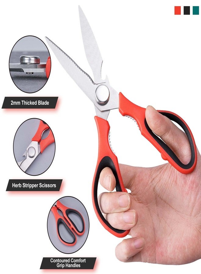 KITNATS 3-Pack Kitchen Scissor All Purpose Kitchen Shears Heavy Duty Scissors Stainless Steel Dishwasher Safe Cooking Scissors, Kitchens Utensils removable for Cutting Meat, Chicken,Fish, Vegetable - Image 4