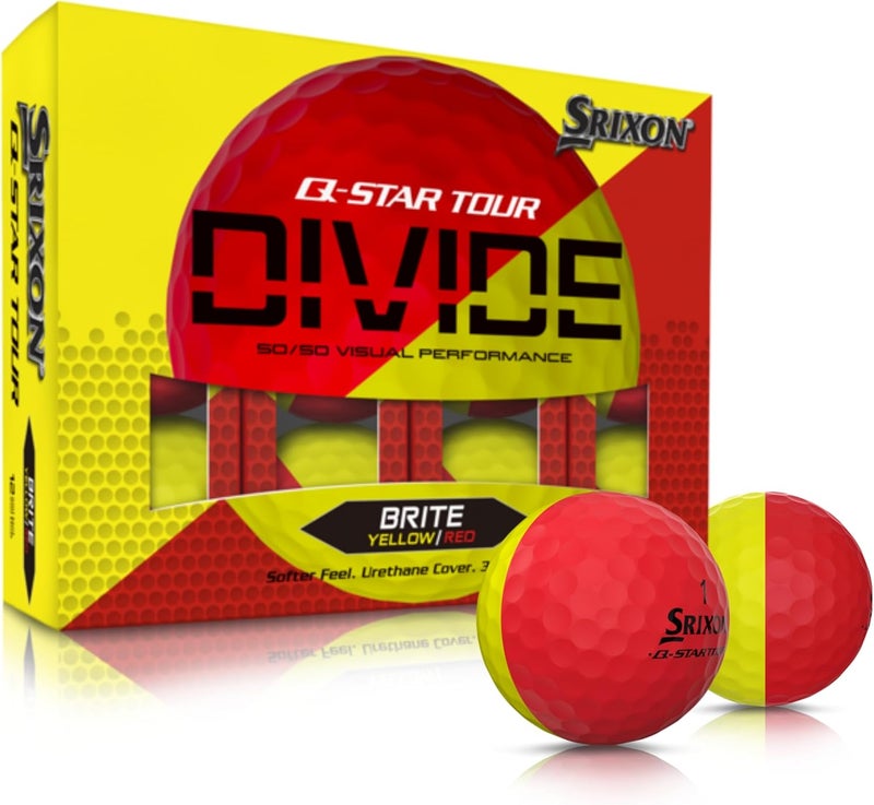 سريكسون كرات جولف سريكسون Q-Star Divide 12 - جودة سياحية - مثالية للعبة القصيرة - نواة FastLayer - ضغط كرة عالي - Image 1