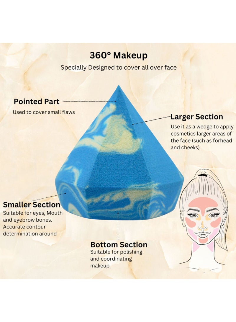 غلور  إسفنجة مكياج إليغانس بيوتي بلندر – خالية من اللاتكس، احترافية لتطبيق كريم الأساس، البودرة والكريم، للاستخدام الرطب والجاف، نباتية وخالية من القسوة - 2 pcs - Image 2