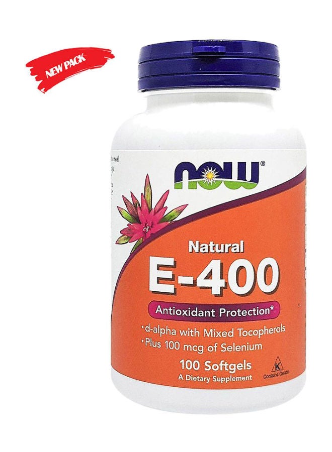 now Natural E-400 Softgels 100's