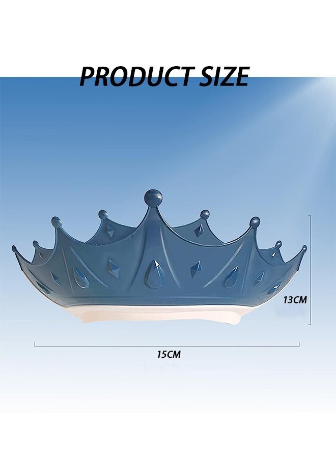 Soft Adjustable Baby Shower Cap, Silicone Waterproof Shampoo hat, Shield Visor Hat Eyes and Ears Head Protection (Blue) - Image 2