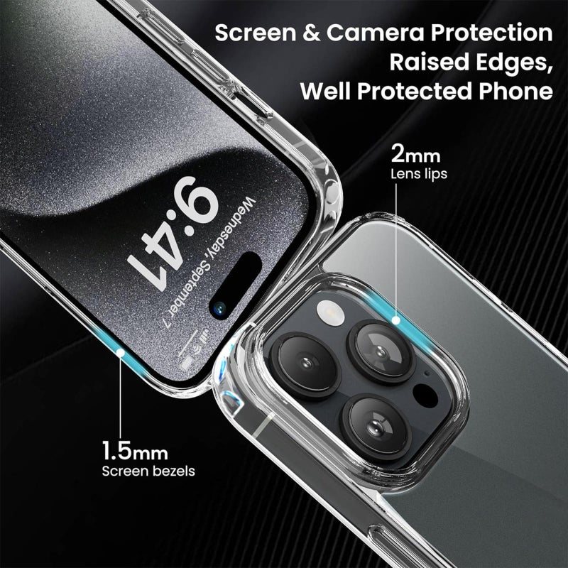 erorex For Iphone 15 Simple Clear Pc Phone Case(Transparent) - Image 3