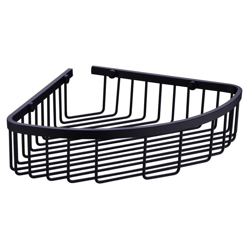 orhemus 304 Stainless Steel Shower Caddy Corner Basket Shelf Bathroom Organizer Wall Mounted Storage Matte Black Plated Finish Heavy Duty