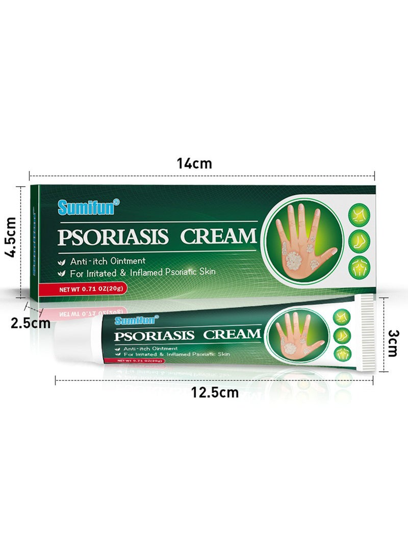 Sumifun - Psoriasis Cream, Anti-Itch Ointment, Fast Effective Psoriasis Cream for Itchy Scalp Face Body, Relieve Eczema Psoriasis Poison Ivy Bug Bites 20g - Image 1