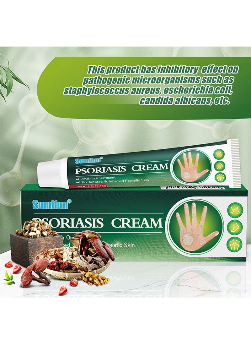 Sumifun - Psoriasis Cream, Anti-Itch Ointment, Fast Effective Psoriasis Cream for Itchy Scalp Face Body, Relieve Eczema Psoriasis Poison Ivy Bug Bites 20g - Image 1