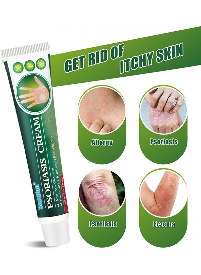 Sumifun - Psoriasis Cream, Anti-Itch Ointment, Fast Effective Psoriasis Cream for Itchy Scalp Face Body, Relieve Eczema Psoriasis Poison Ivy Bug Bites 20g - Image 1