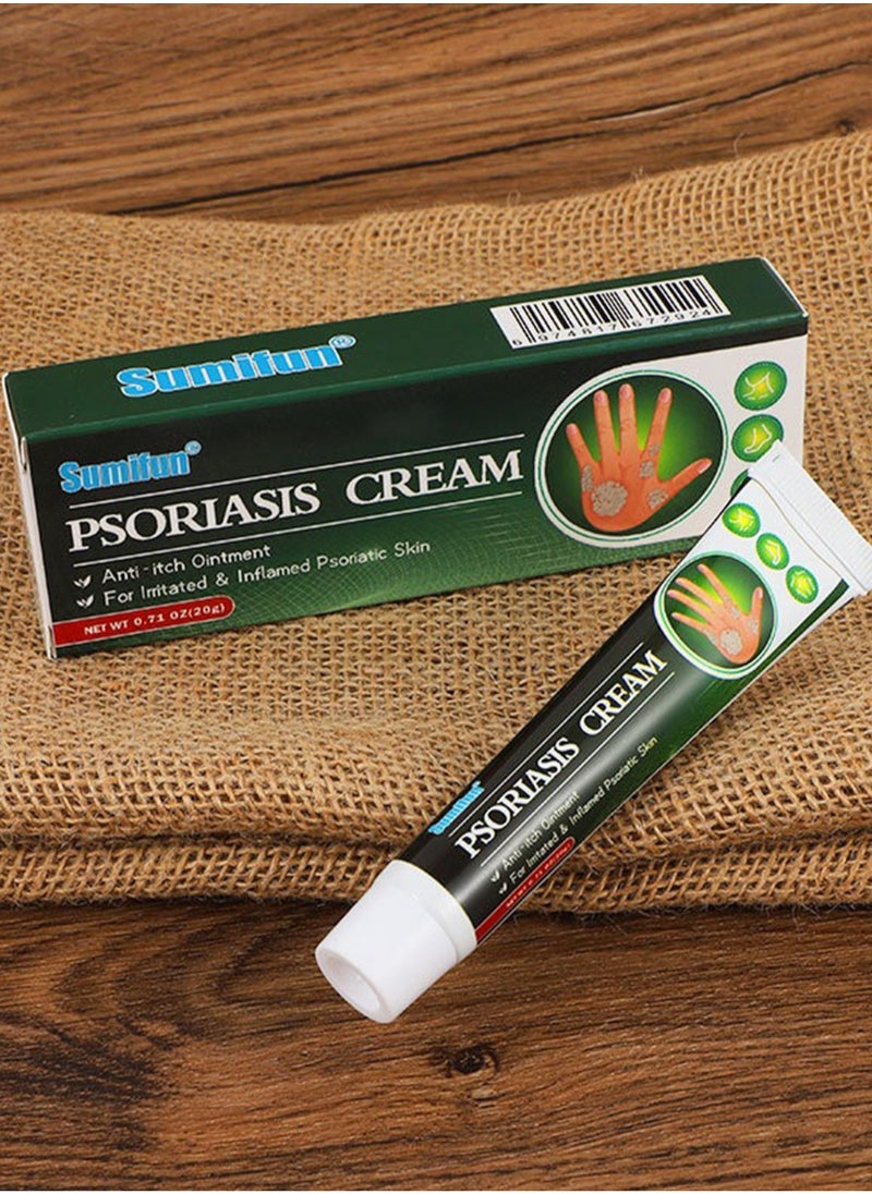 Sumifun - Psoriasis Cream, Anti-Itch Ointment, Fast Effective Psoriasis Cream for Itchy Scalp Face Body, Relieve Eczema Psoriasis Poison Ivy Bug Bites 20g - Image 1
