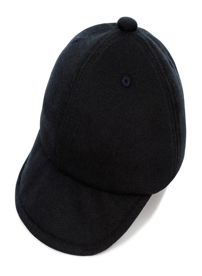 Durio Baby Baseball Hat Adjustable Baby Baseball Cap Soft Black Baseball Cap Sun Protection Babys Hats 0-3 Months Baby Boy Sun Hat A Black 0-3 Months - Image 1