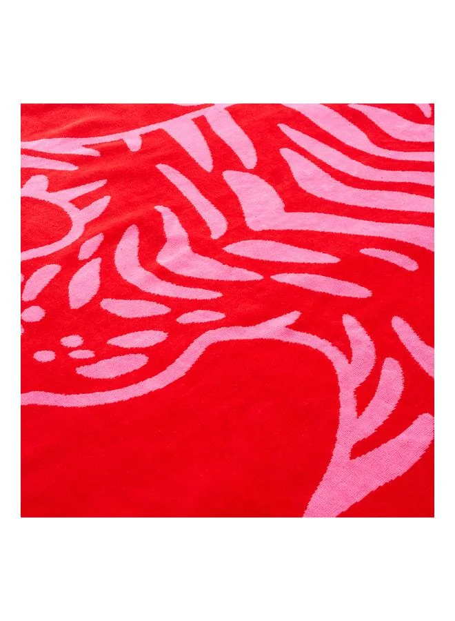 Zsa Zsa Zsu Tabea Pink - Red Beach Towel 90x150 cm.