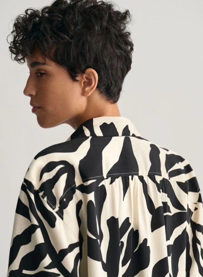 GANT Gant Relaxed Fit Palm Print Short Sleeve Shirt