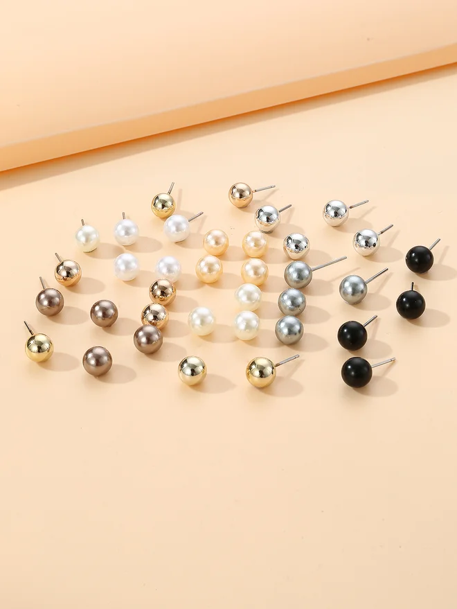 تايك تو Take Two Set of 18 - Faux Pearl Earrings