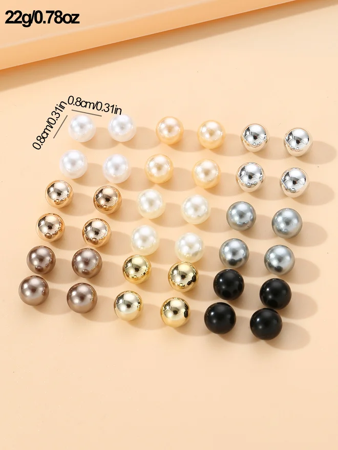 تايك تو Take Two Set of 18 - Faux Pearl Earrings