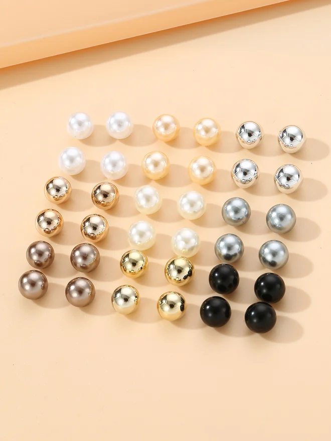 تايك تو Take Two Set of 18 - Faux Pearl Earrings