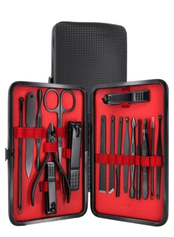 Nail Clipper Manicure Set, Manicure Pedicure Kit Professional, Travel Manicure Set for Women Men, Manicure & Pedicure Tools & Accessories, Nail Care Tool with Travel Bag, Set 16 in 1