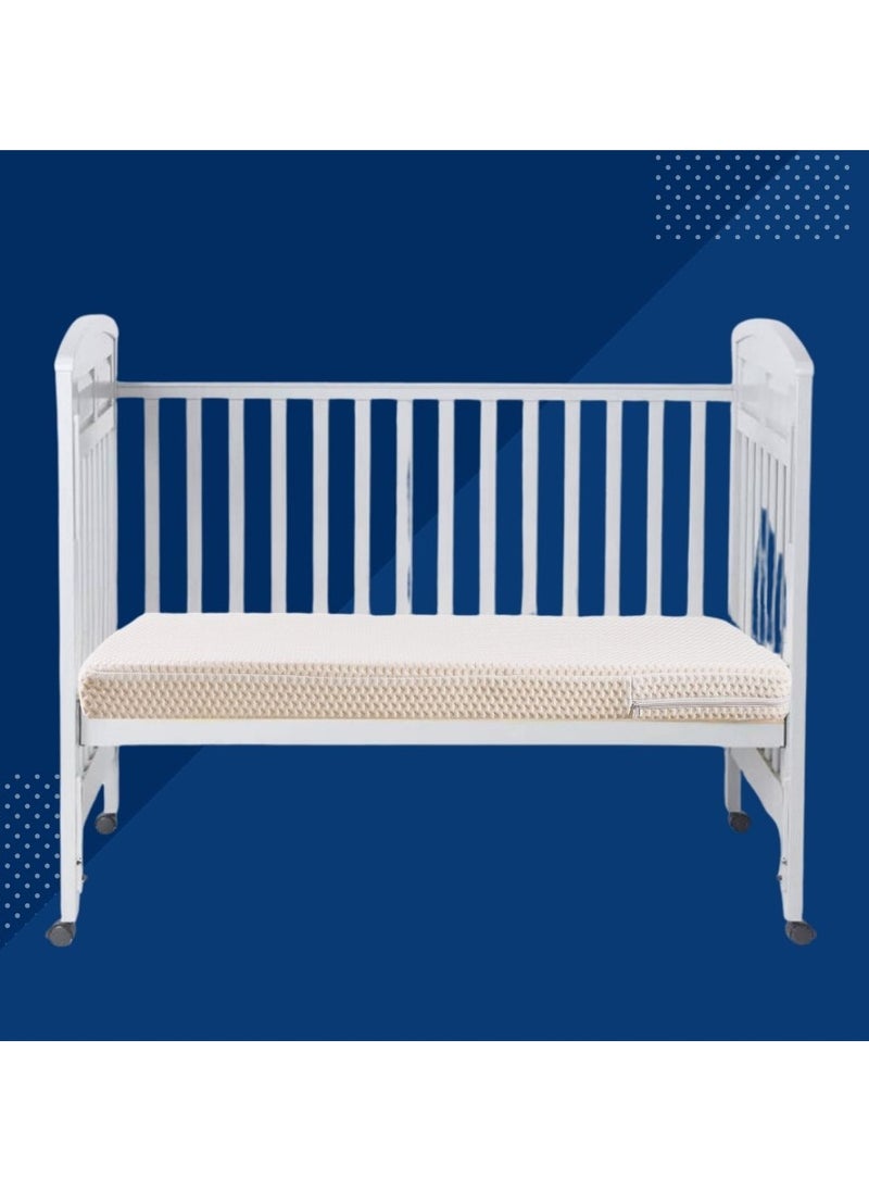 F.A.M.S - Baby Cot Mattress Extra Thick 10 cm 120 X 60 CM CLASSIC FOAM & Removable Washable Cover, Breathable, Toddler Baby Bed Mattress Saudi Made - Image 1