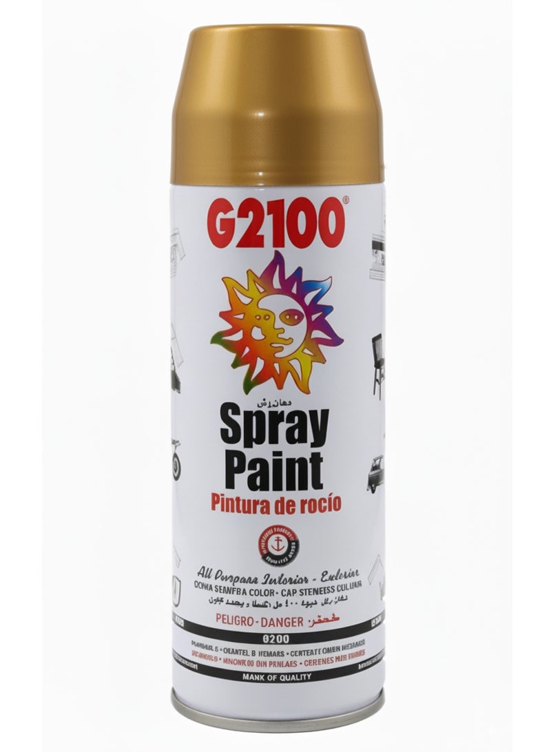 G2100 Spray Paint 400ml | 240 Gram (Gold)– High-Quality Multipurpose Paint