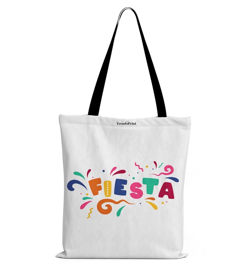 TrendoPrint Canvas White Tote Bags for Women with Zip 15Kgs Capacity, College Bag for Girls, 100% Organic Cotton Tote Bag for Shopping, Travel &Beach - Image 1
