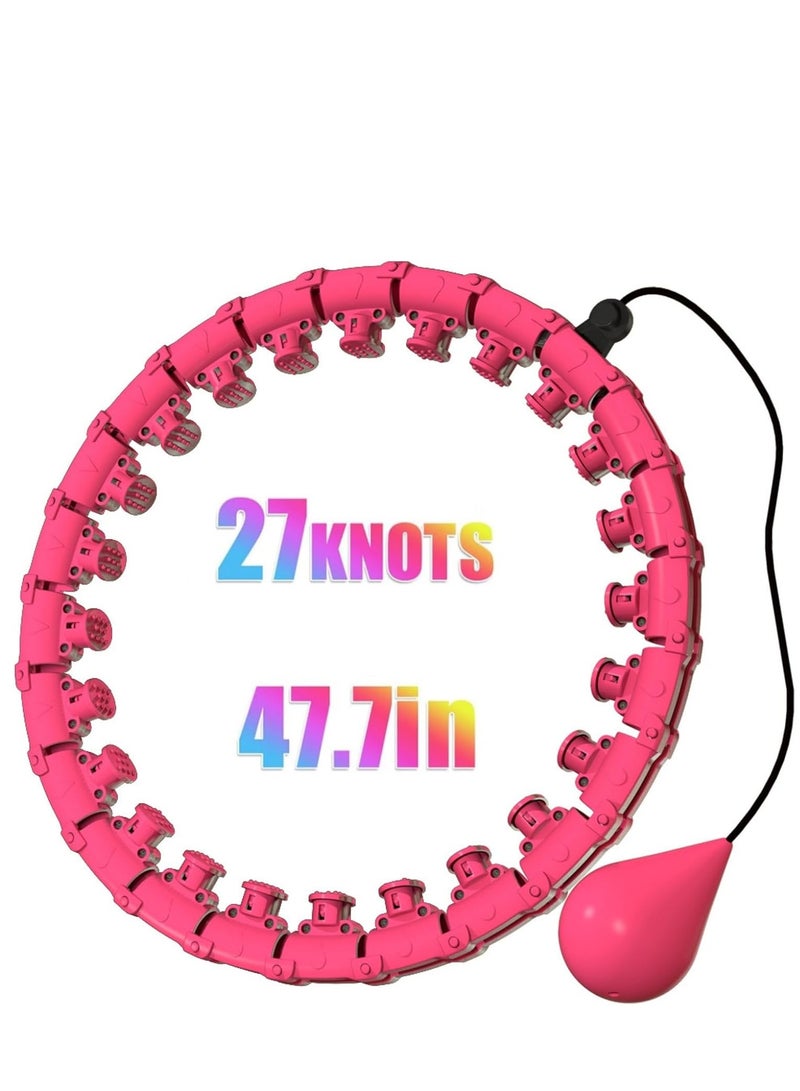TRASSLE Weighted Hula Hoop for Adult Weight Loss, 2 in 1 Smart Fitness Workout Hula Circle Hoops with 27 Detachable Knots, Exercise Fit Hoop Suitable for Women and Beginners  - Image 1