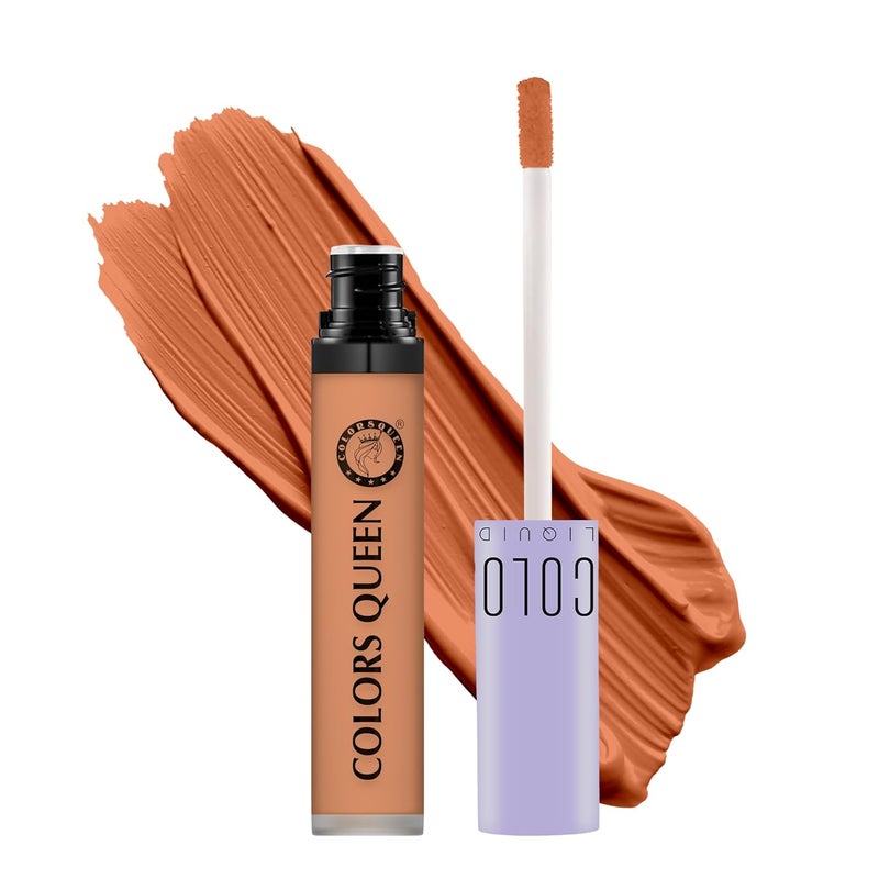 Colors Queen Conceal  Reveal Liquid Concealer  13 Orange Corrector 6g  Lightweight Long Lasting With Matte Finish  Waterproof Face Makeup With Jojoba Seed Oil - Image 1