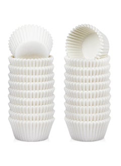 ماركة غير محددة 500 Count Mini Cupcake Liners White Muffin Liners مقاومة شحنة لا رائحة مغلفة كب كيك صغيرة  - Image 1