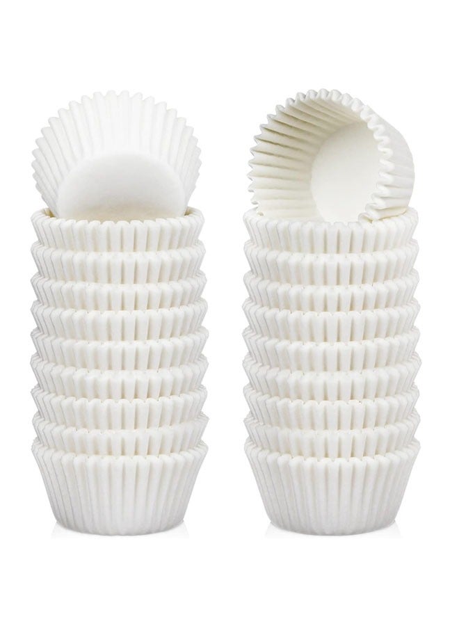 500 Count Mini Cupcake Liners White Muffin Liners Greaseproof No Smell Small Cupcake Wrappers Baking Cups  - Image 1