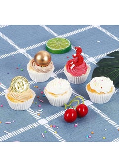 ماركة غير محددة 500 Count Mini Cupcake Liners White Muffin Liners مقاومة شحنة لا رائحة مغلفة كب كيك صغيرة  - Image 3
