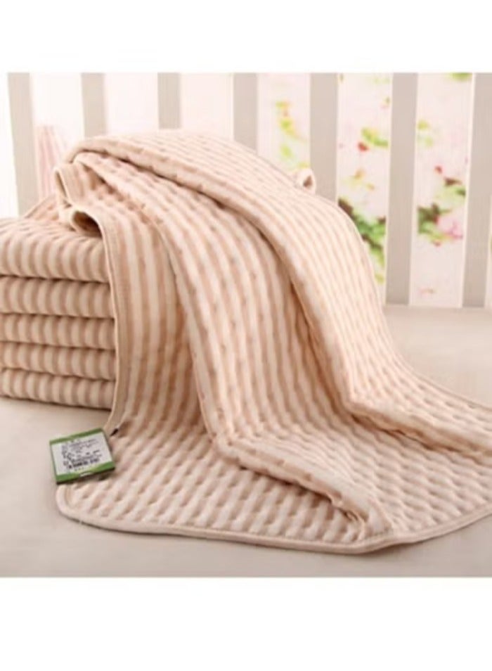 100*120cm Baby Waterproof Bed/Changing Pad, 4-Layer Incontinence Pad with 100% Cotton Surface - Washable Mattress Protector for Babies, Toddlers, and Adults - Image 1