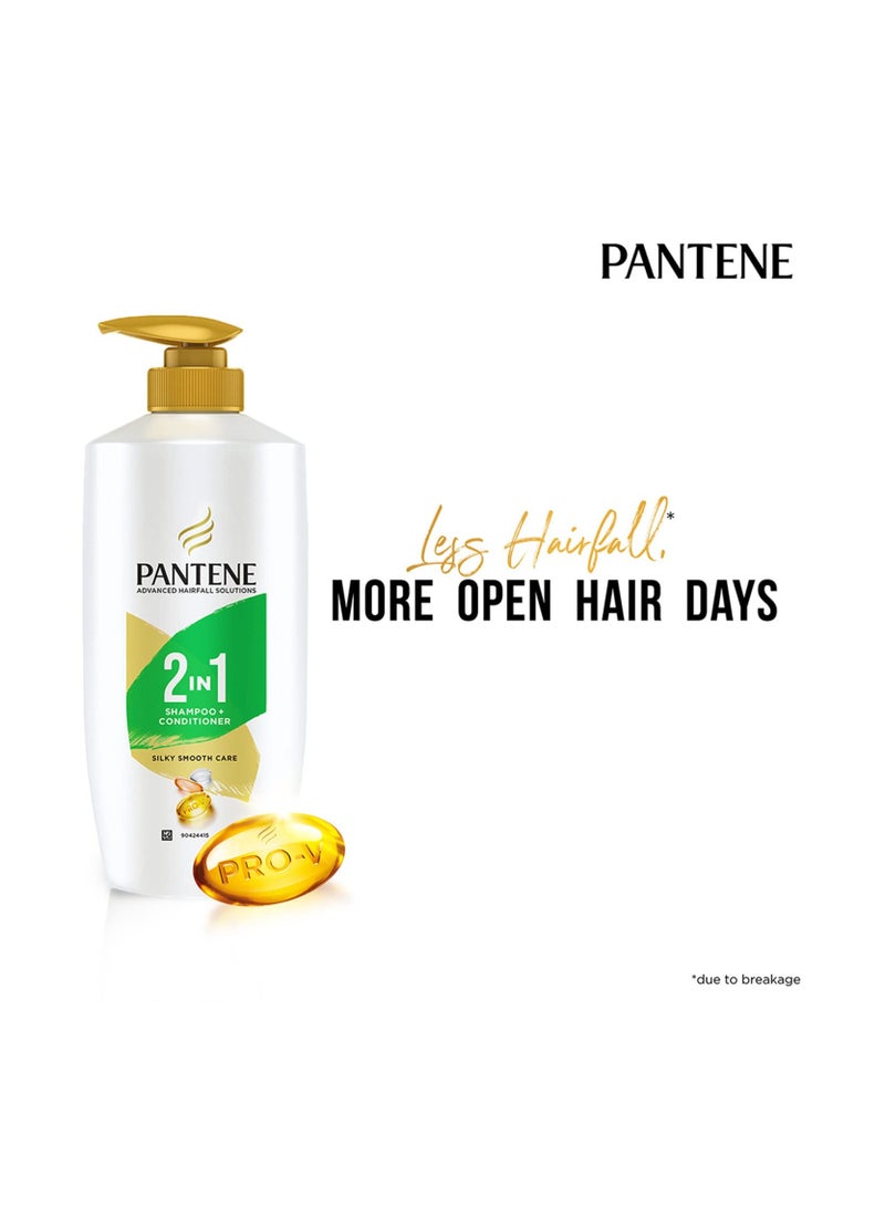 Pantene Advanced Hairfall Solution 2in1 Anti Hairfall Silky Smooth Shampoo Conditioner   1L - Image 4