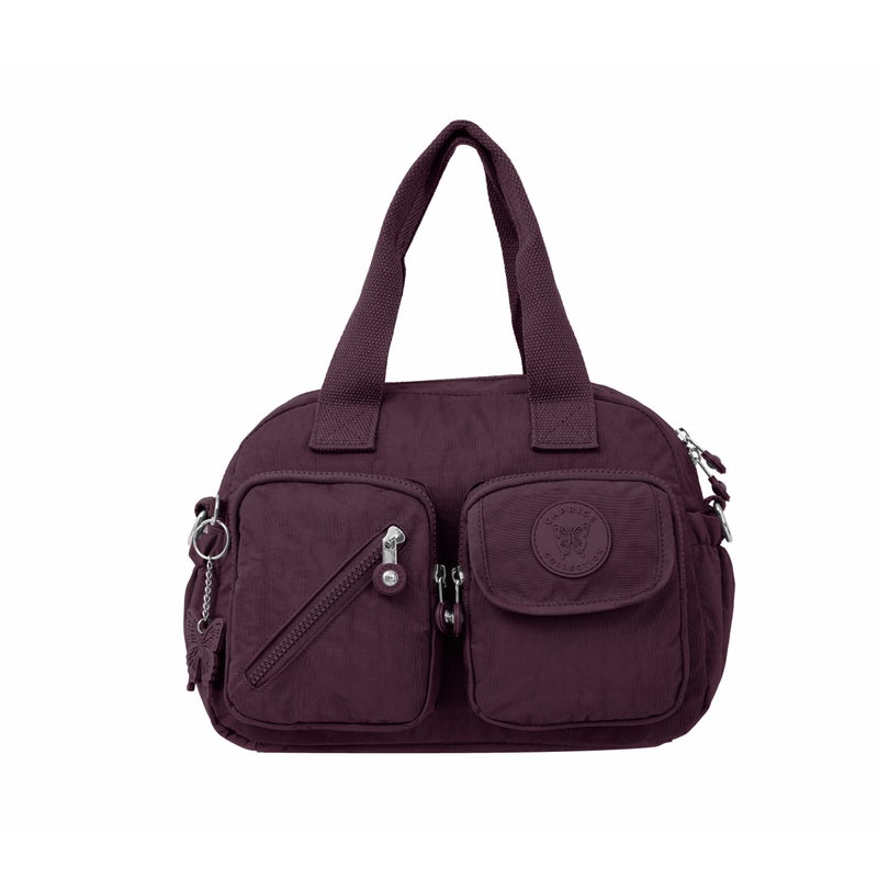 مجموعة كابريس شنطة كروس متوسطة للجنسين من كابريس كوليكشن – بورجوندي، نايلون مقاوم للماء، سعة واسعة 10.4 لتر - Image 1