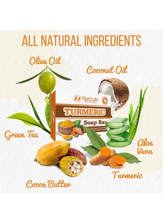 Natrulo Natural Turmeric Soap Bar for Face & Body - Turmeric Skin Soap Wash for Dark Spots, Intimate Areas, Underarms - Turmeric Face Soap Reduces Acne, Fades Scars & Cleanses Skin - Image 4