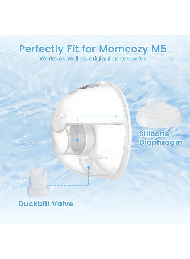 Hranio 12PCS Breast Pump Parts, Duckbill Valves Compatible with Momcozy m5 Replacement Parts - Image 3