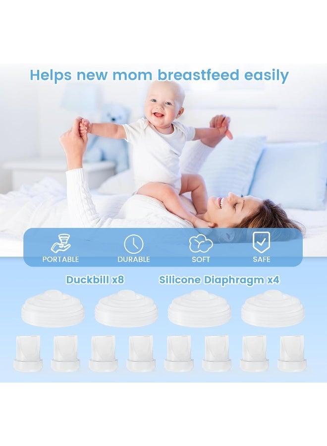 Hranio 12PCS Breast Pump Parts, Duckbill Valves Compatible with Momcozy m5 Replacement Parts - Image 5
