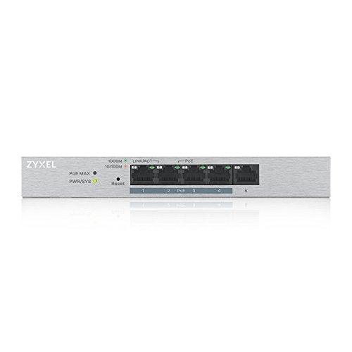 Zyxel 5-Port Gigabit Ethernet Web Managed PoE+ Switch | 4x PoE+ @60W | VLAN Support | Sturdy Metal Case | Desktop or Wall-Mount | QoS | Ethernet Splitter [GS1200-5HPv2] - Image 2