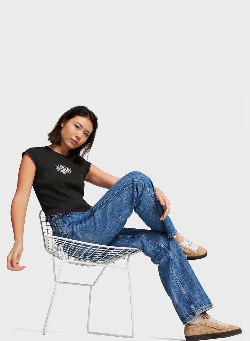 PUMA X-Girl Ribbed Slim T-Shirt  - Image 5