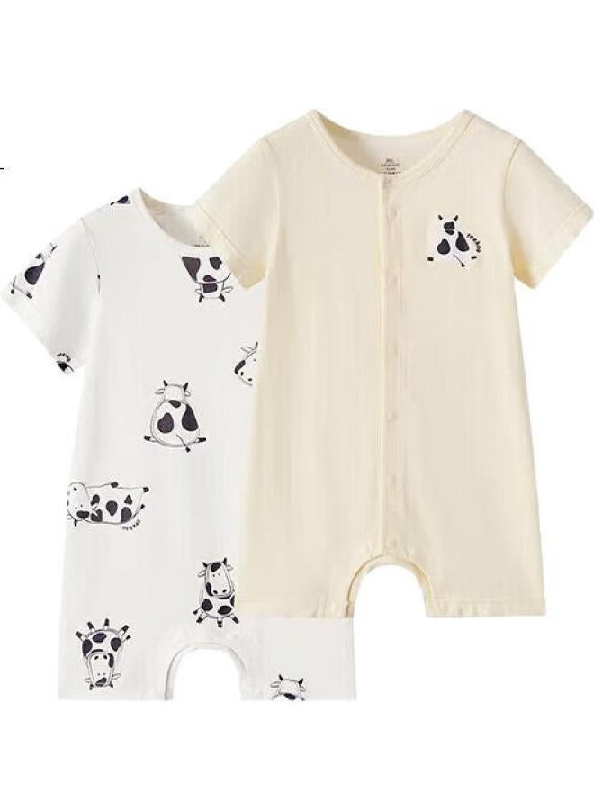 YEEHOO Baby Clothes, 5A Antibacterial, Newborn Onesie, Summer Soft (2-Piece Set) - Image 3
