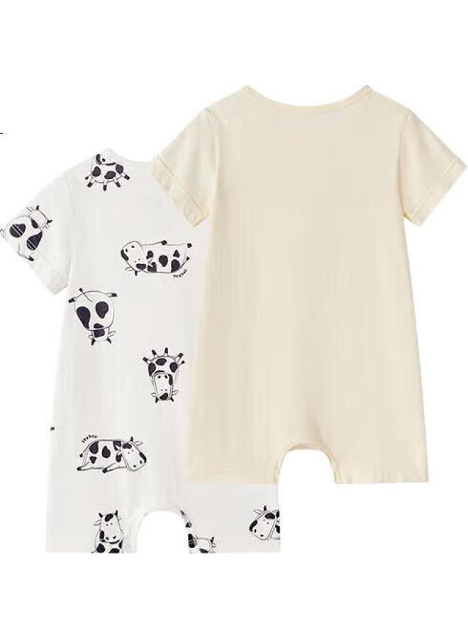 YEEHOO Baby Clothes, 5A Antibacterial, Newborn Onesie, Summer Soft (2-Piece Set) - Image 1