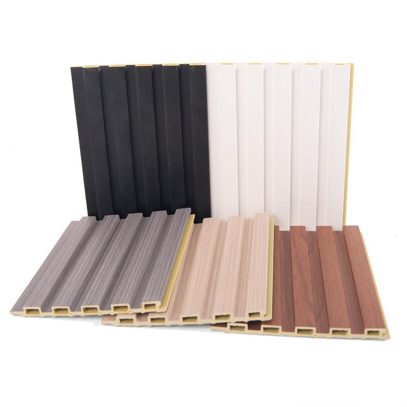 Art3d Slat Wall Panels, WPC Soundproof 3D Wall Paneling for Interior Wall Decor, TV Background, Samples 5-Pack 6 x 6 in. - Image 1