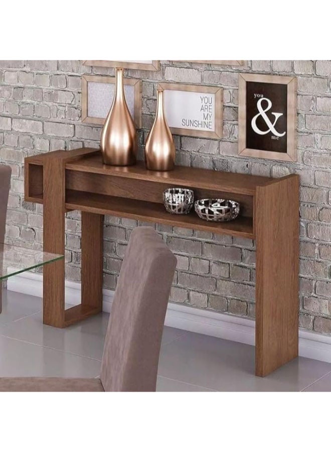 ماركة غير محددة طاولة وحدة تحكم أنيقة بتصميم أنيق مع مساحة تخزين واسعة وطبقة نهائية أنيقة لتكمل أي مدخل أو غرفة معيشة. 