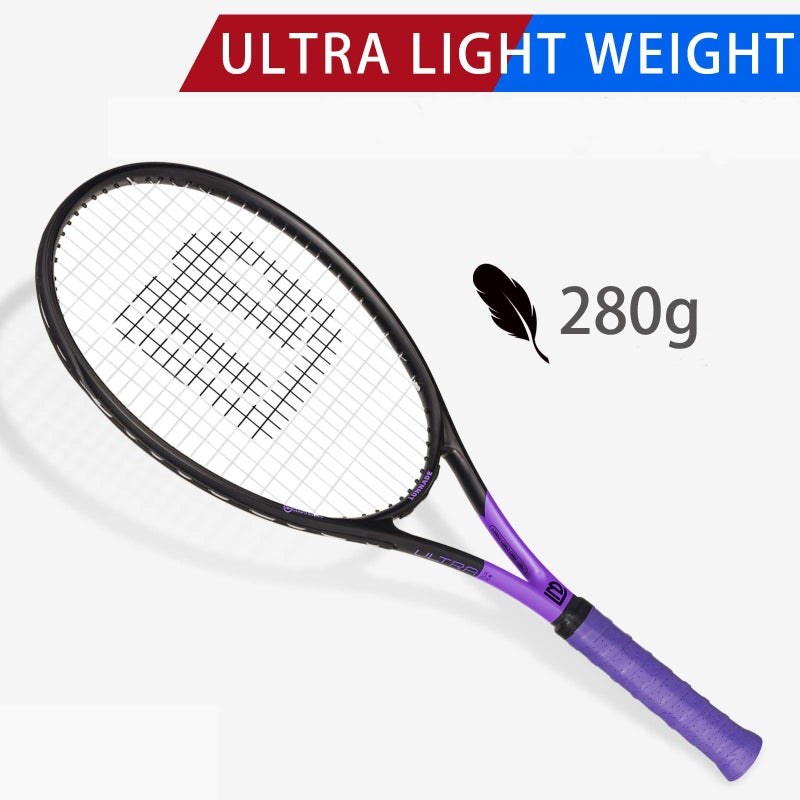 LUNNADE Adults Tennis Racket 27 Inch, Shockproof Carbon Fiber Tennis Racquet Light-Weight, Pre-Strung and Regrip, Suitable for Beginners to Intermediate Players - Image 3