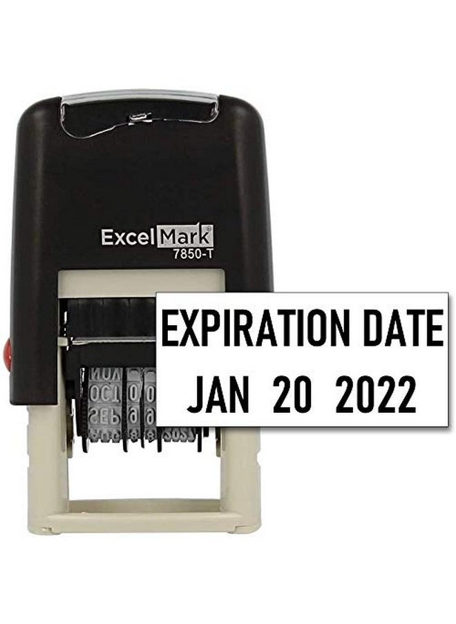 ExcelMark - N Date - Excelmark Self-Inking Rubber Date Stamp - Compact Size - Black Ink - Image 1