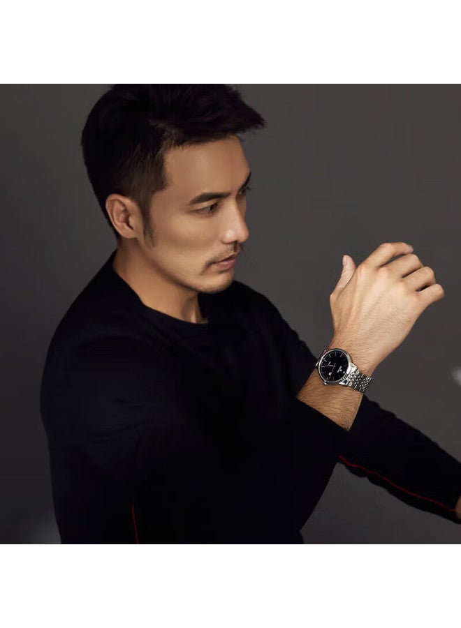 Ebohr Men's Watch, Master Series Simple Steel Strap Men's Birthday Gift Quartz Watch 50290413 - Image 2