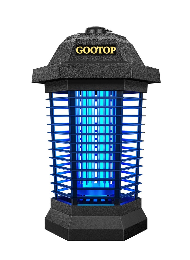 GOOTOP - GOOTOP Bug Zapper Outdoor Electric, Mosquito Zapper, Fly Traps, Fly Zapper, Mosquito Killer, 3 Prong Plug, 90-130V, ABS Plastic Outer (Black) - Image 1