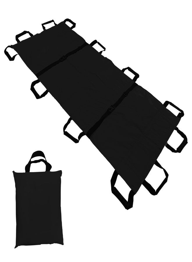 OTICA Heavy Duty Foldable Soft Stretcher for Medical Use - Portable Waterproof Stretcher for Patient, Emergency Use, Patient Transport | Black with Carry Bag Support Upto 130kg Weight - Image 1