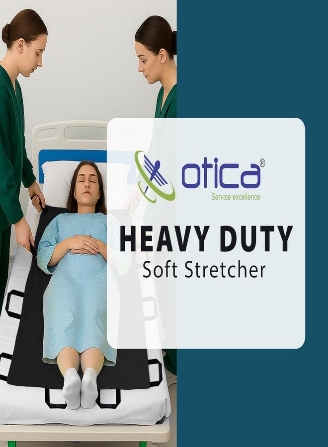 OTICA Heavy Duty Foldable Soft Stretcher for Medical Use - Portable Waterproof Stretcher for Patient, Emergency Use, Patient Transport | Black with Carry Bag Support Upto 130kg Weight - Image 2